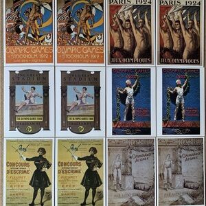 Lot of 24 Vintage Olympic Games Postcards